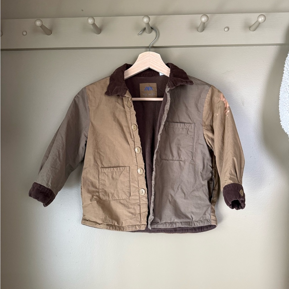 Zara Brown and Tan Chore Jacket